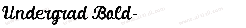 Undergrad Bold字体转换